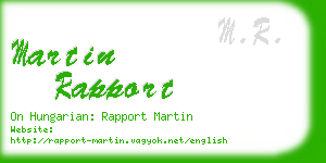 martin rapport business card